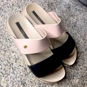 *****SOLD*****Melissa sandals Size is worn off sole but they are size 7. $20 OBO